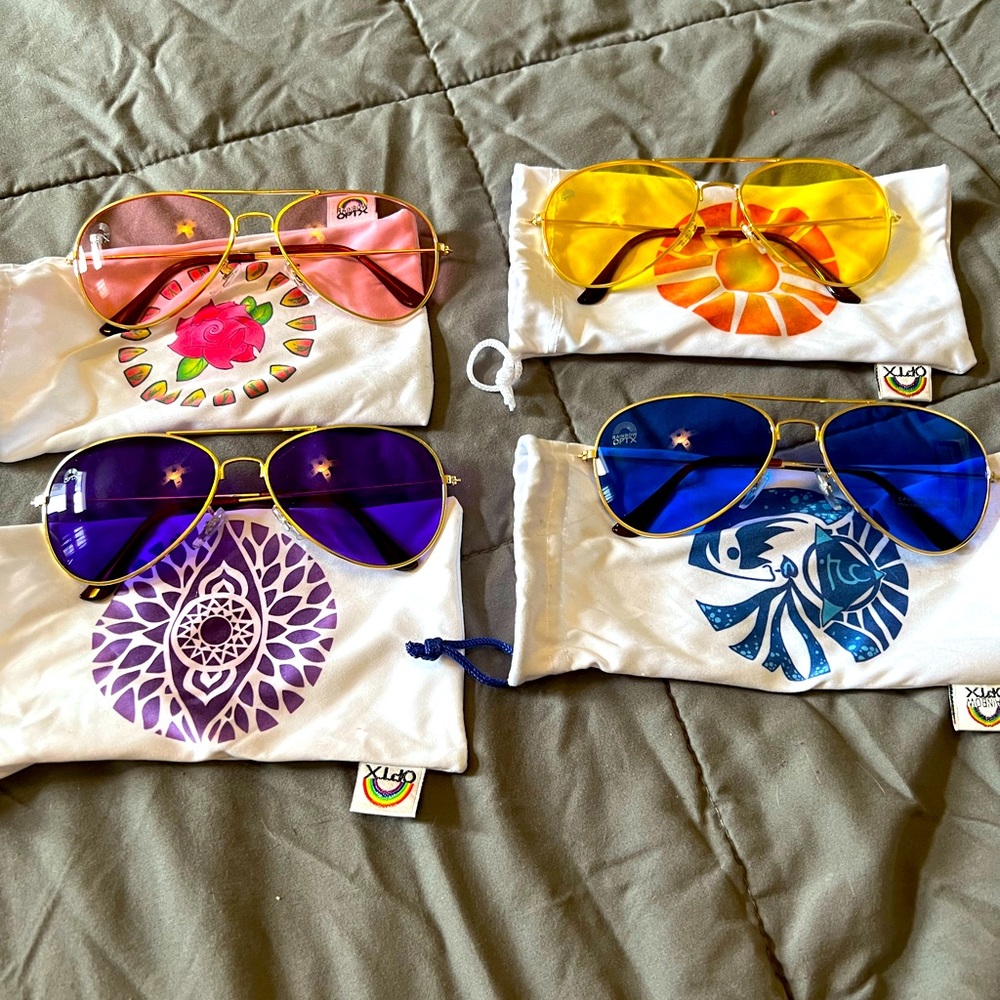 Rainbow OPTX mood boosting colored sunglasses